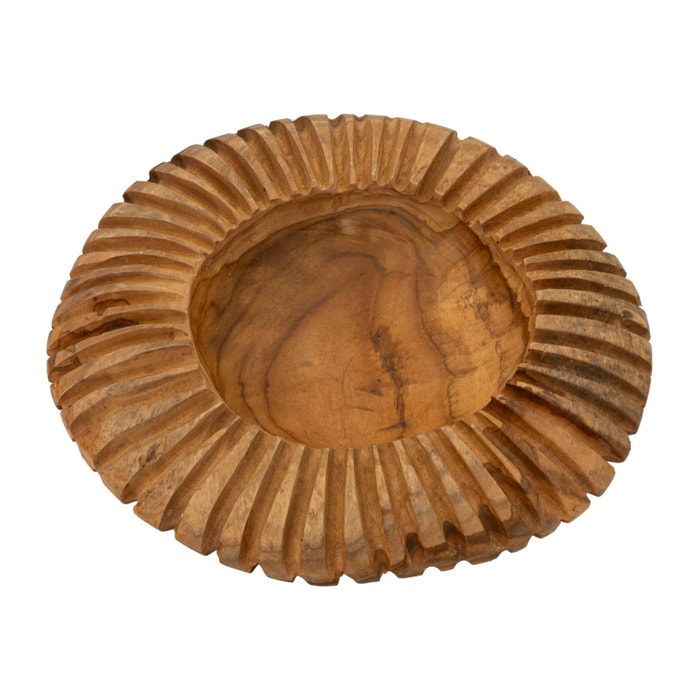 S/TASCHE GERIS IN TEAK RICICLATO CM Ø 35X7 (PEZZI UNICI - NON RIP. IN SERIE)