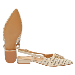 Sandali bassi - applicazione accessorio - tacco 2,5 cm