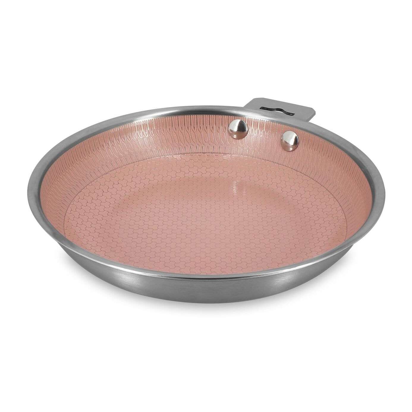 Poêle 20cm en acier inoxydable et manche amovible rose AGLAE
