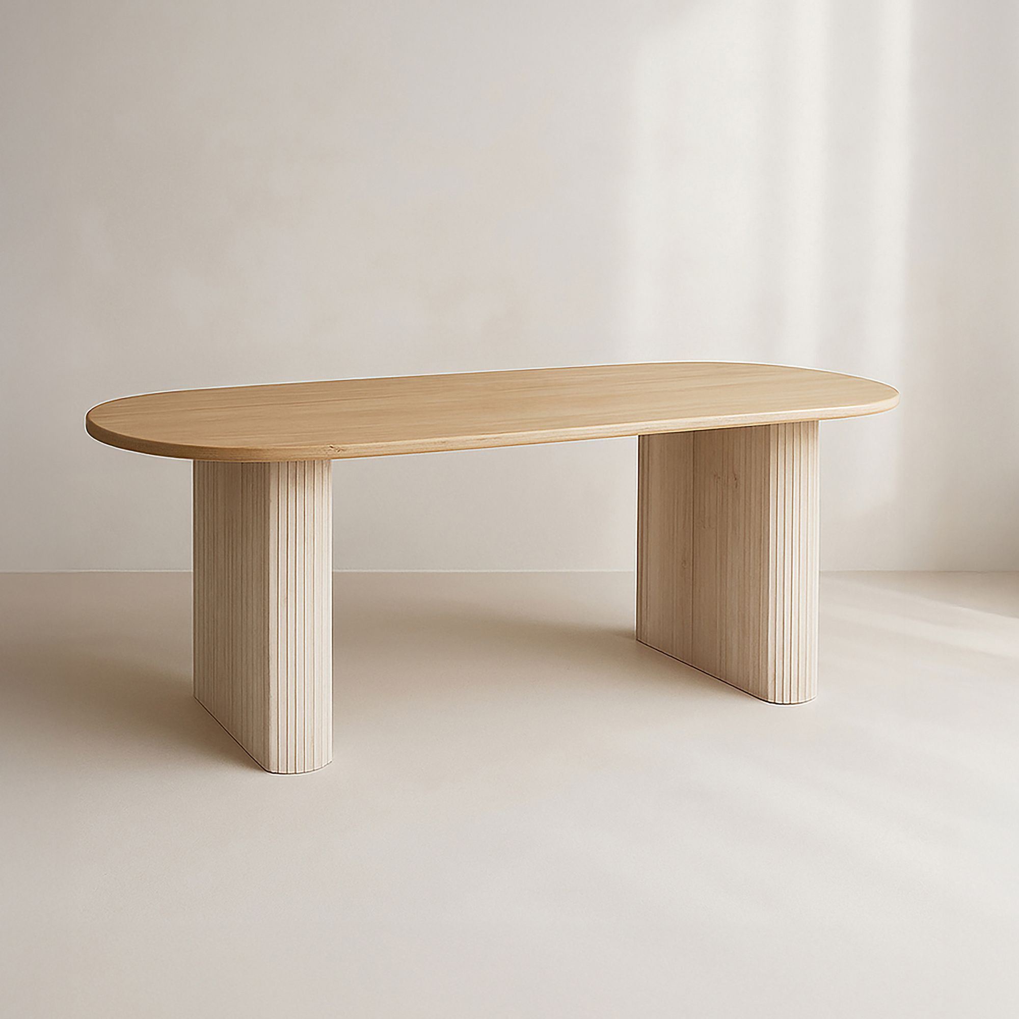 Table ovale en bois clair 220cm QUITO