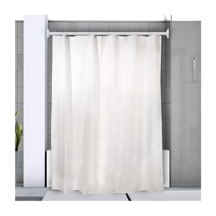 Barre tringle pour rideau de douche d'angle à fixer en Alu MAGIC 80x80cm Blanc Spirella