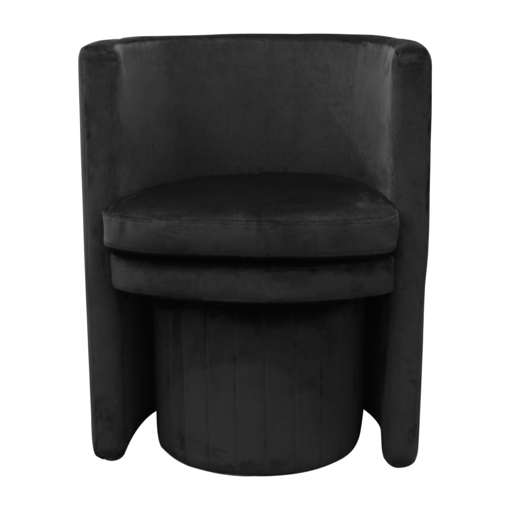 Fauteuil Cabriolet Velours Noir