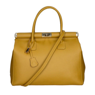 Borsa a mano da donna - Modello Aleria - Vera pelle - 35.0 x 26.0 x 16.0 cm