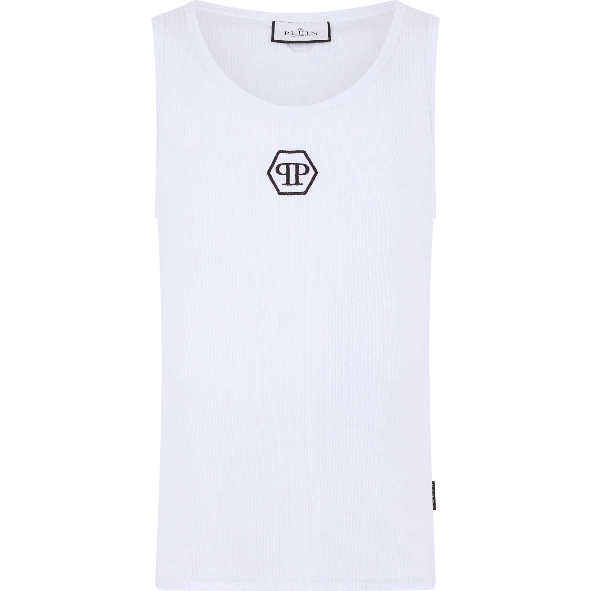 PHILIPP PLEIN Cotton Tank Top Hexagon