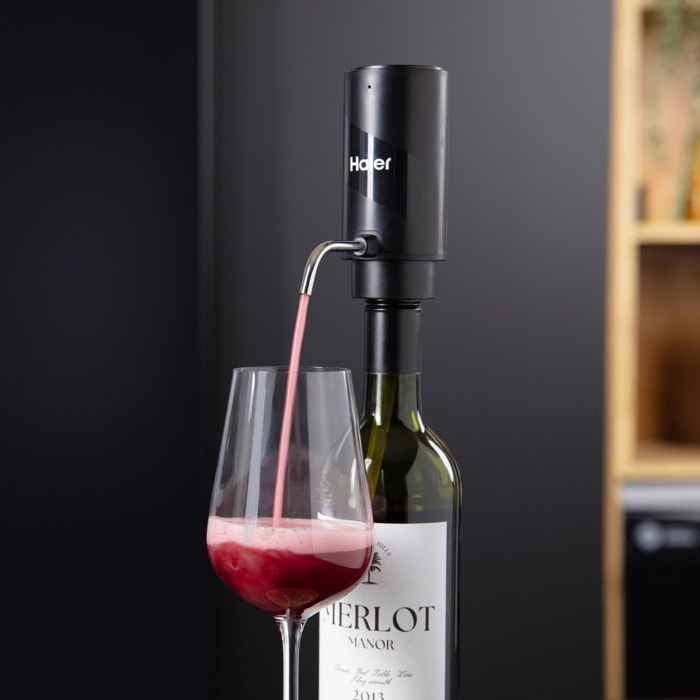 Set Regalo Vino Haier Edizione Limitata   Aeratore e Dosatore Elettrico e Borsa Refrigerante per Vino