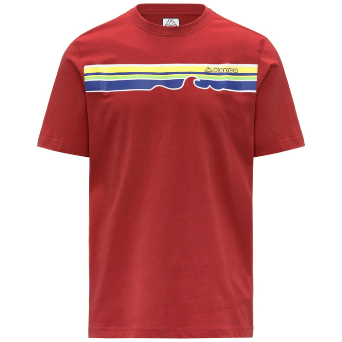 Kappa - T-Shirts & Top Uomo Rosso - Logo Tide 140