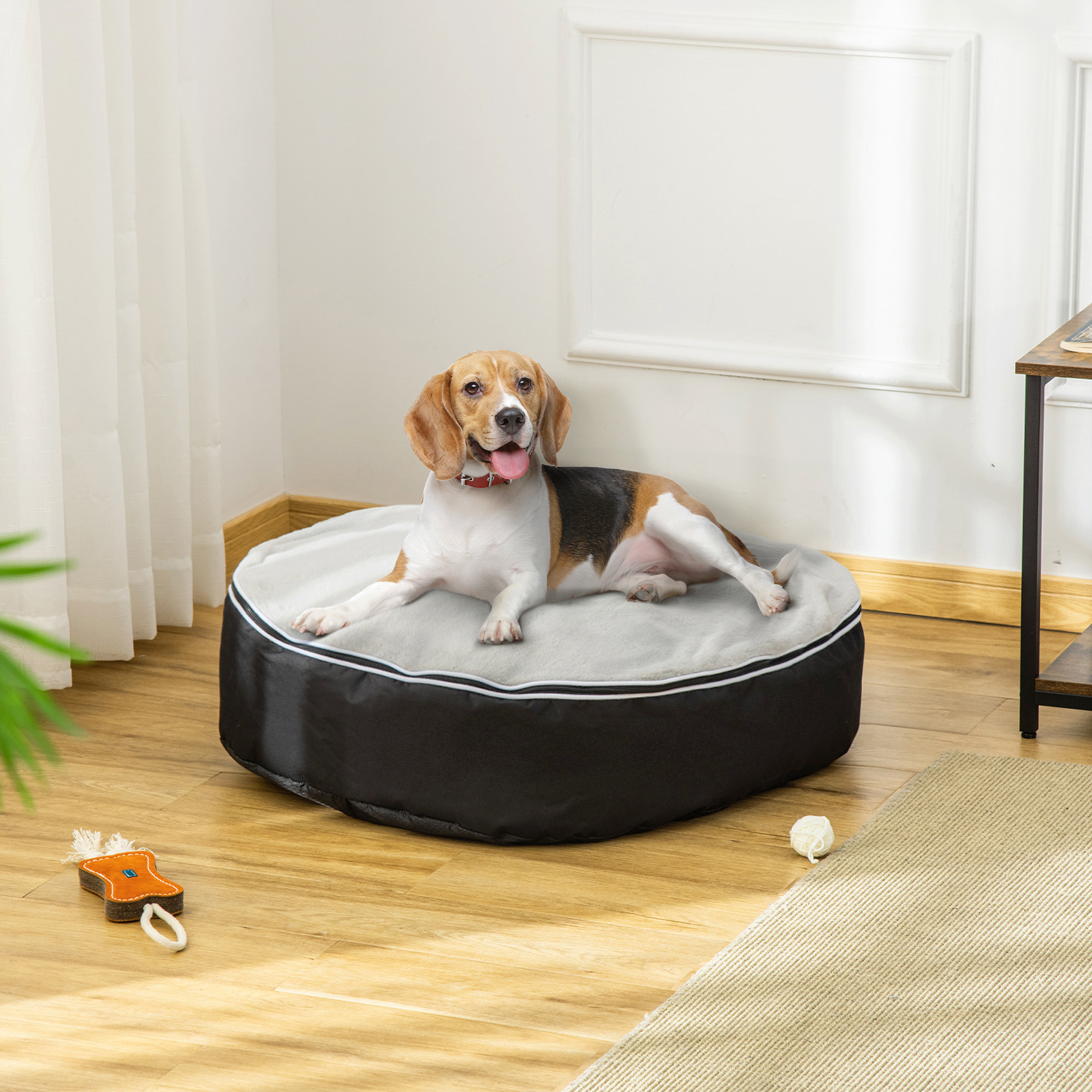 Cama para Perros Lavable con Funda Desenfundable Tela Oxford y Felpa 80x72x18 cm