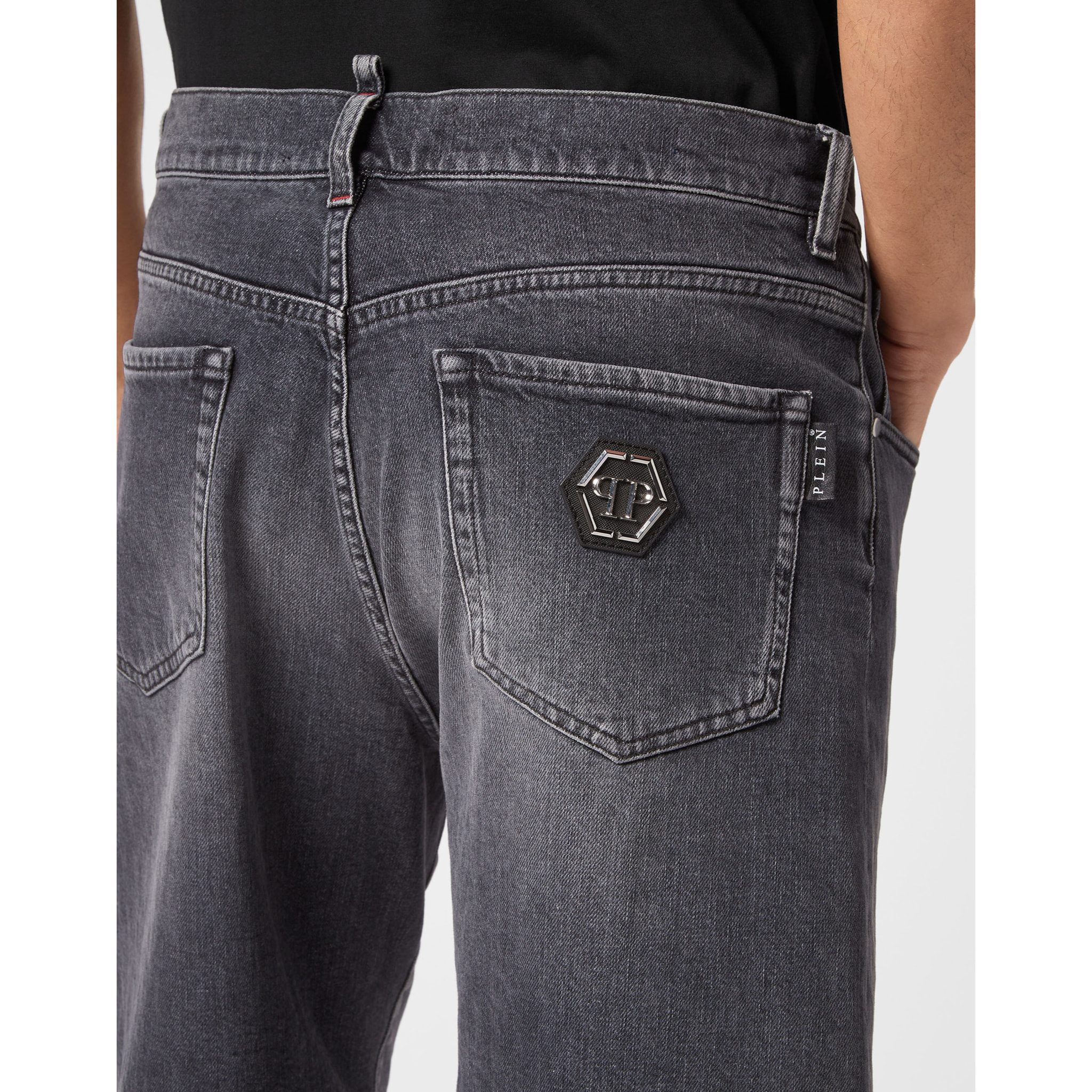 PHILIPP PLEIN PANTALONCINI DI JEANS FORMENTERA FIT