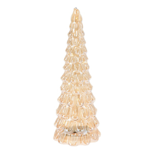 Árbol de navidad con decoración led ámbar y cable metálico - altura 38 cm