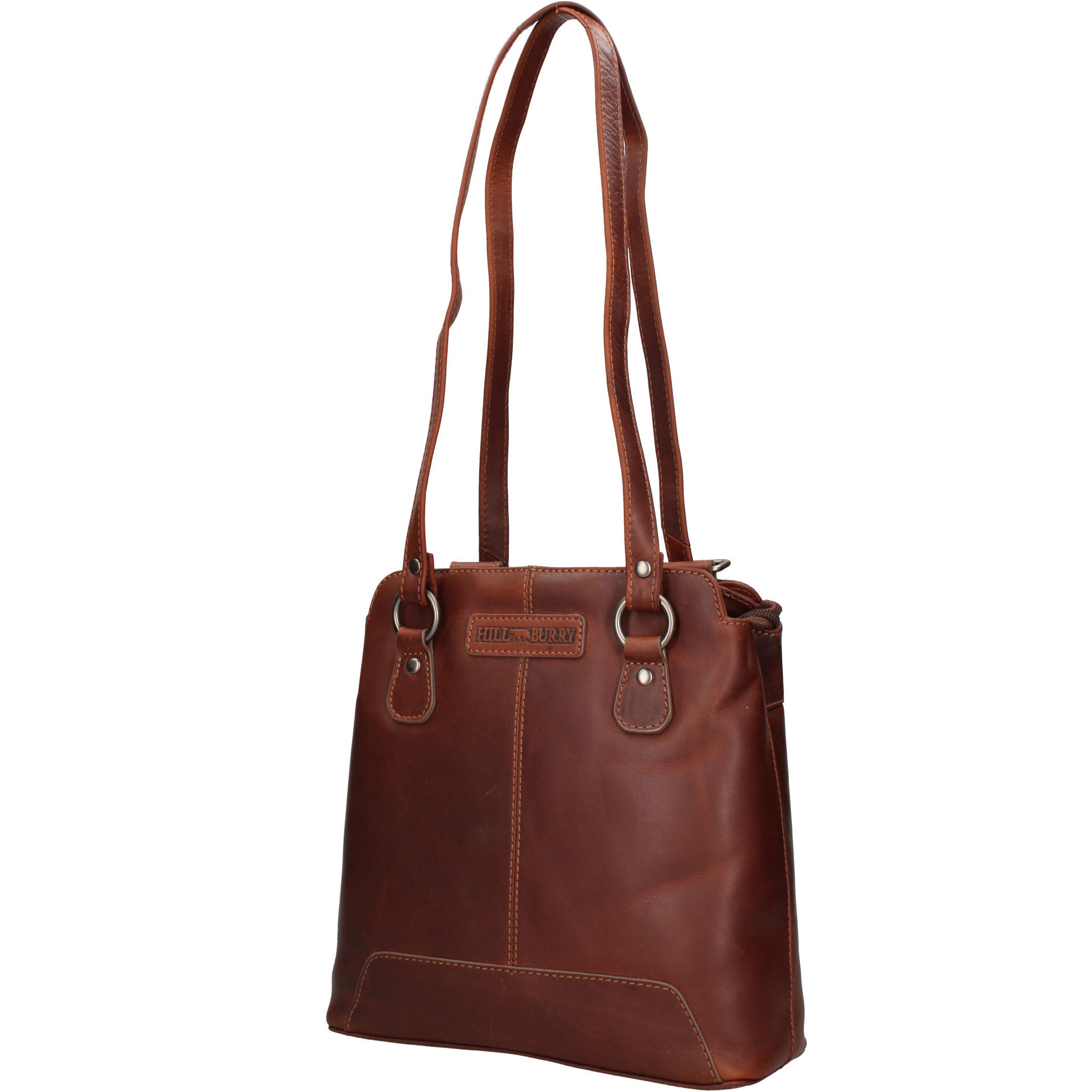 Borsa a spalla convertibile in zaino  da uomo In Vera pelle Made in Italy 19x27x11 cm