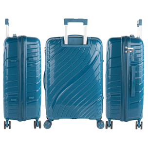 Juego De Maletas Rígidas Pp Itaca Danubio Petroleo