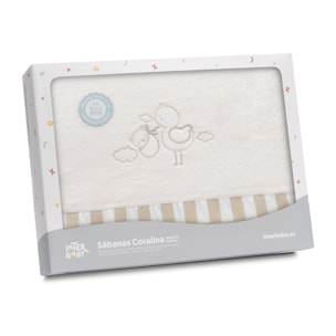 Triptico Minicuna Coralina Cigueña Oso Beig