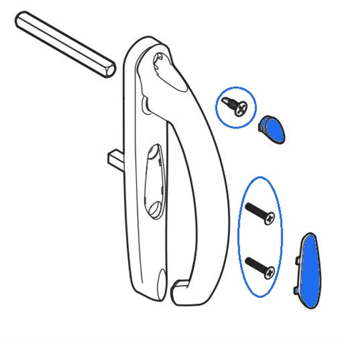 Kit de fixation pose double 5531/5510 + 2 Vis 4x50+2 LA CROISEE DS - DS2624