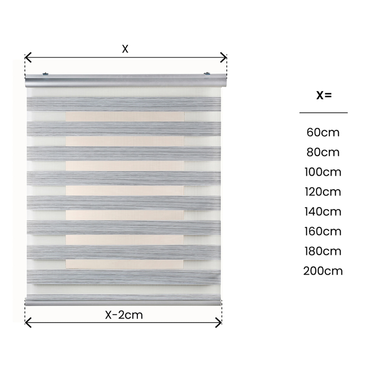 Estor motorizado Noche & Día PLATINUM Texture Gris