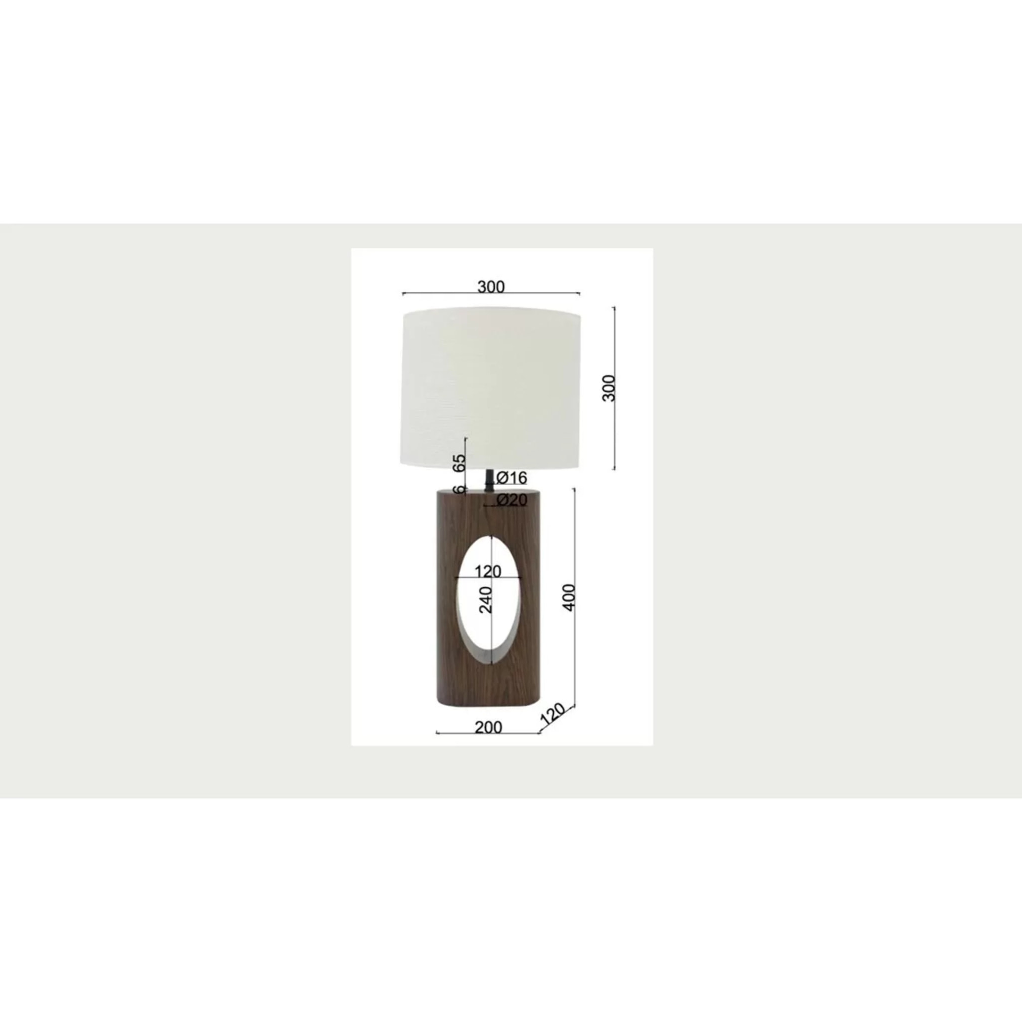 Lampe Suri 53cm Kare Design