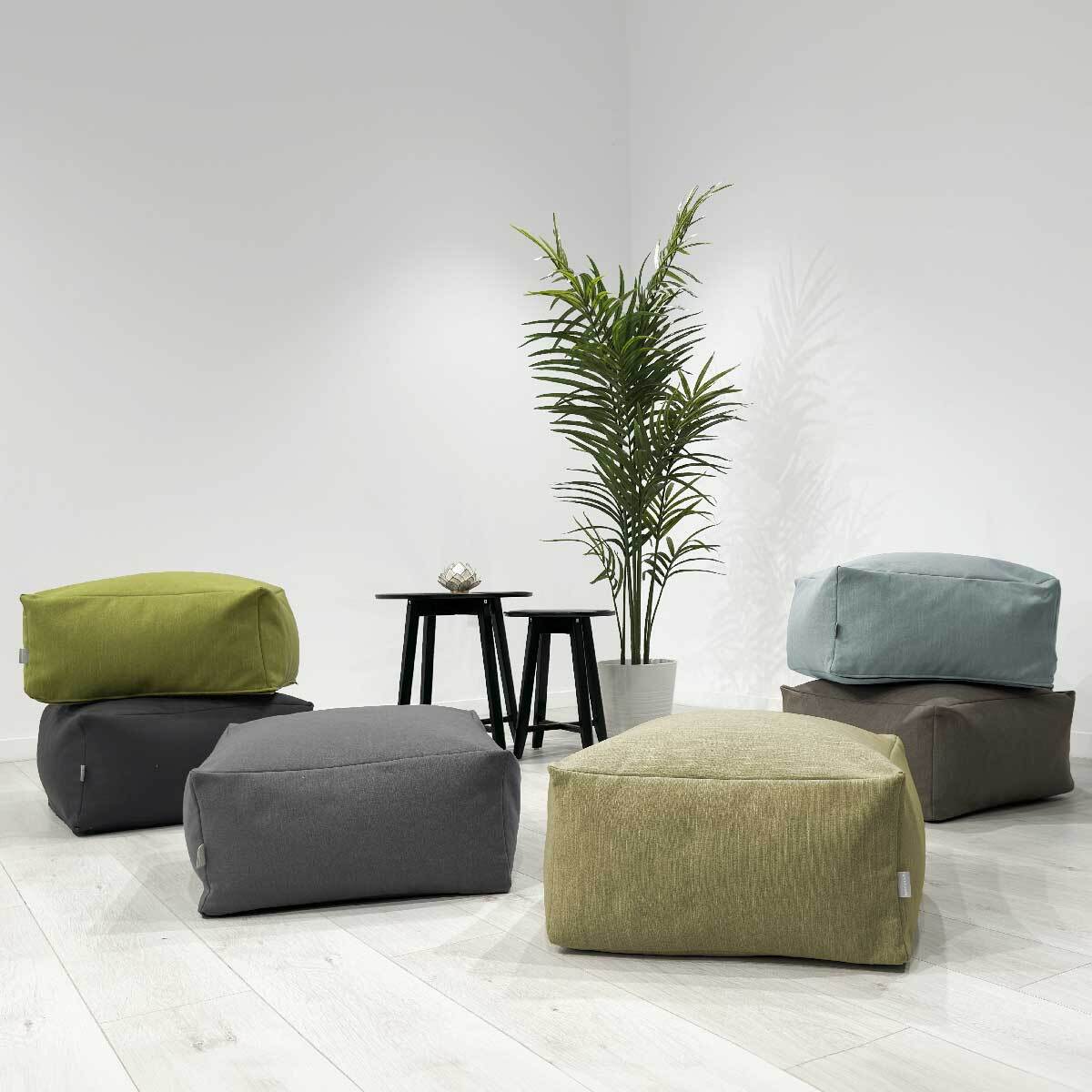 Puff desenfundable MINK gris 50x50x25 cm. Disponible en varios colores