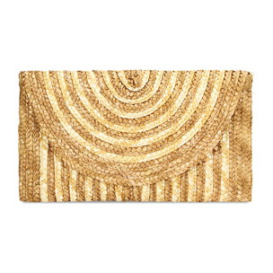 Bolso de playa marrón-beige de paja