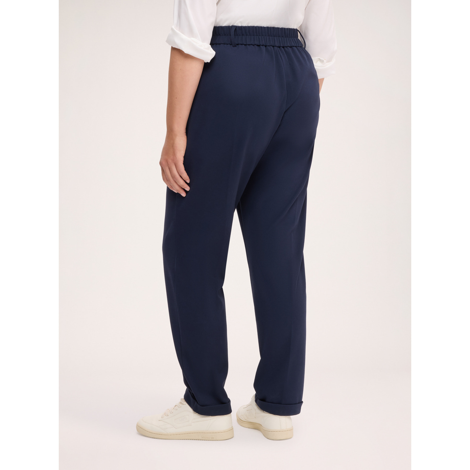 Fiorella Rubino - Pantalones Jogger en Punto Milano - Azul