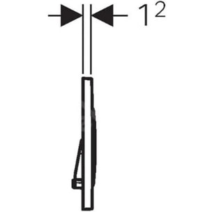 Sigma20 Plaque de déclenchement double touche, Blanc mat/chrome (1)