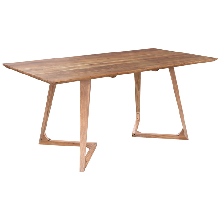 Table rectangulaire 6 personnes en bois d'acacia 175 cm - Pita