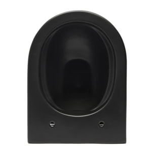 Pack WC Bati-support Geberit + WC Swiss Aqua Technologies sans bride + abattant SoftClose + plaque noire mat (BLSATGEB10SP)