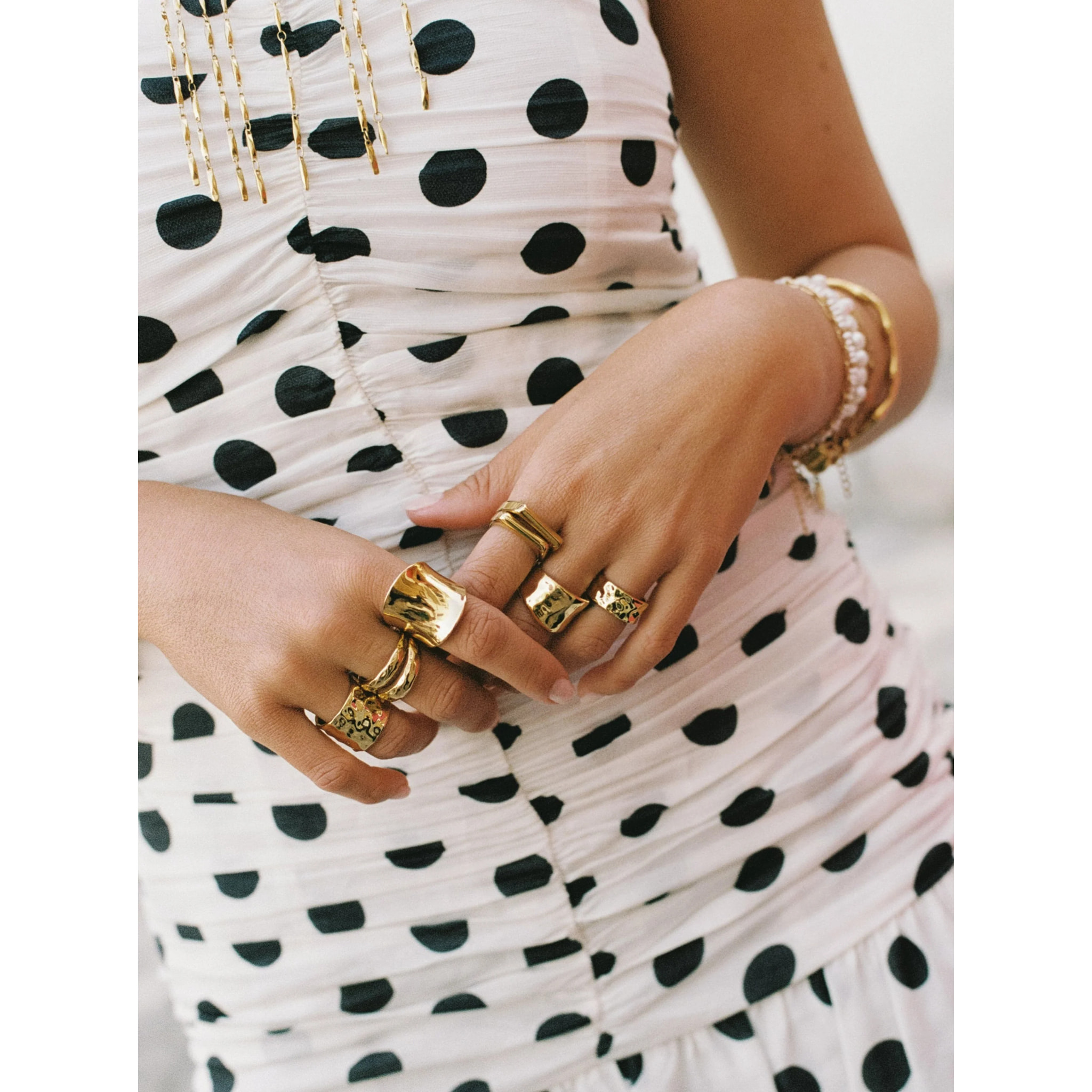 Anillo Odisea Acero Baño Oro