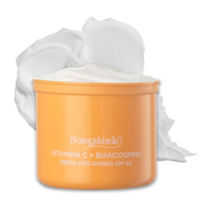 Vitamina C + Biancospino - Ricarica Crema viso giorno idratante antimacchia SPF50