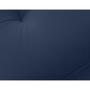 Isaure - pouf en velours - Bleu marine