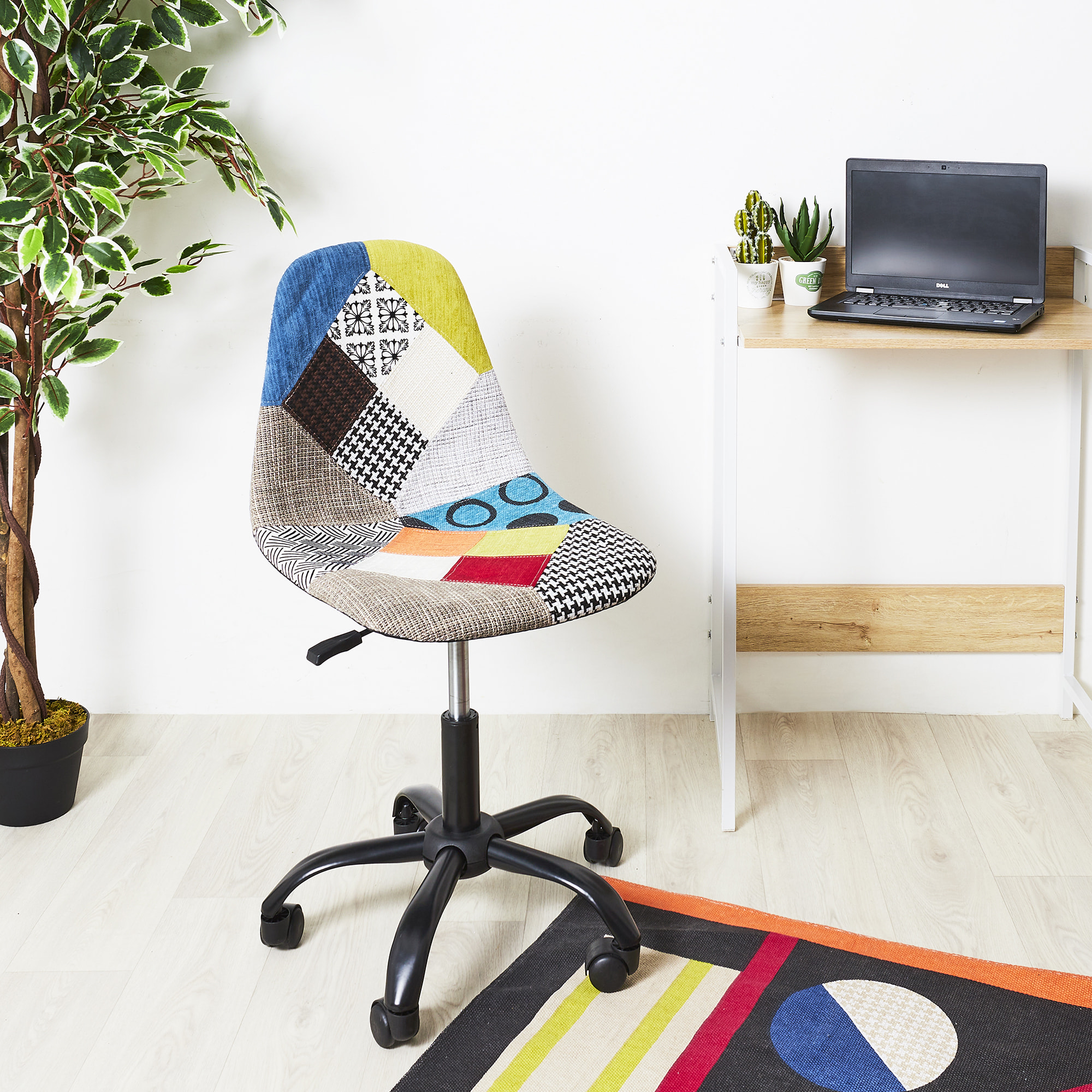 Chaise De Bureau Patchwork - Lot De 2
