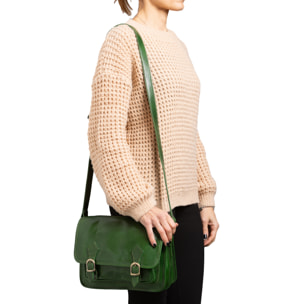 Borsa a tracolla  da donna In Vera pelle Made in Italy 27,5x22x12 cm