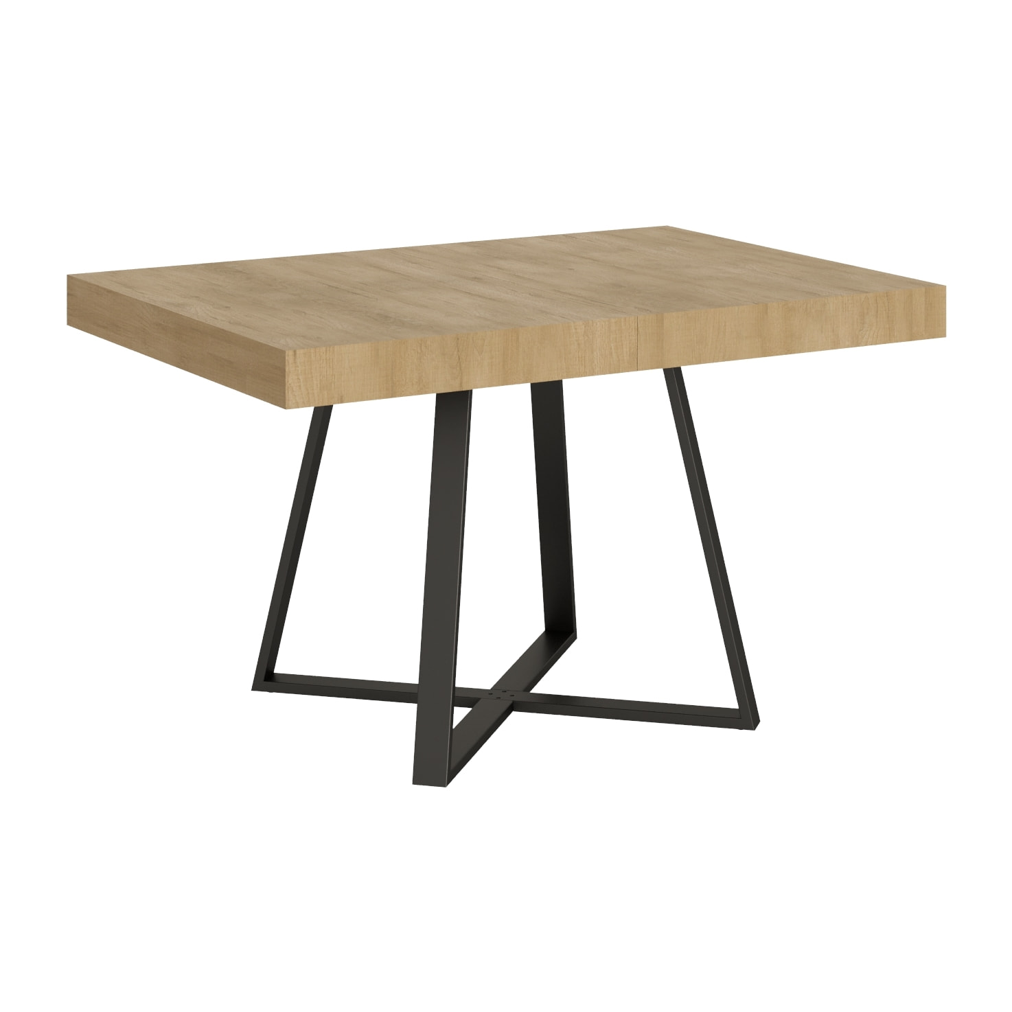 Table extensible 90x130/390 cm Abbraccio chêne nature pieds anthracite