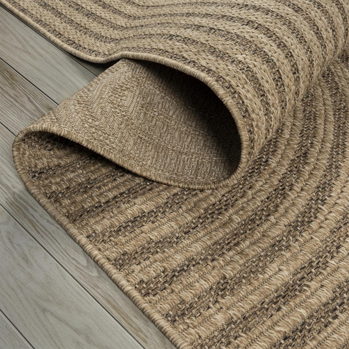Tapis extérieur intérieur NOLIM aspect jute motif arc-en-ciel