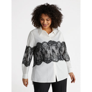 Fiorella Rubino - Camicia con pizzo - Bianco