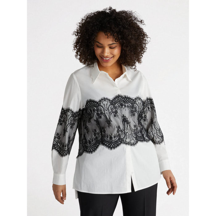 Fiorella Rubino - Camicia con pizzo - Bianco