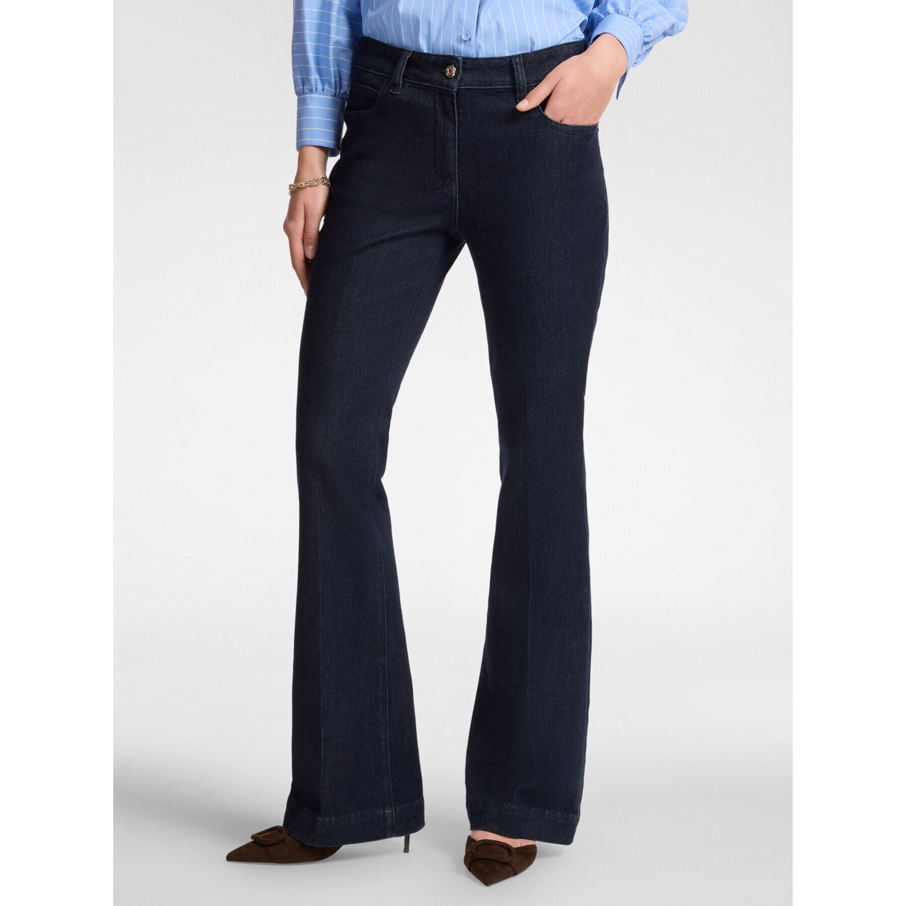 Elena Mirò - Jeans tailoring flare - Blu