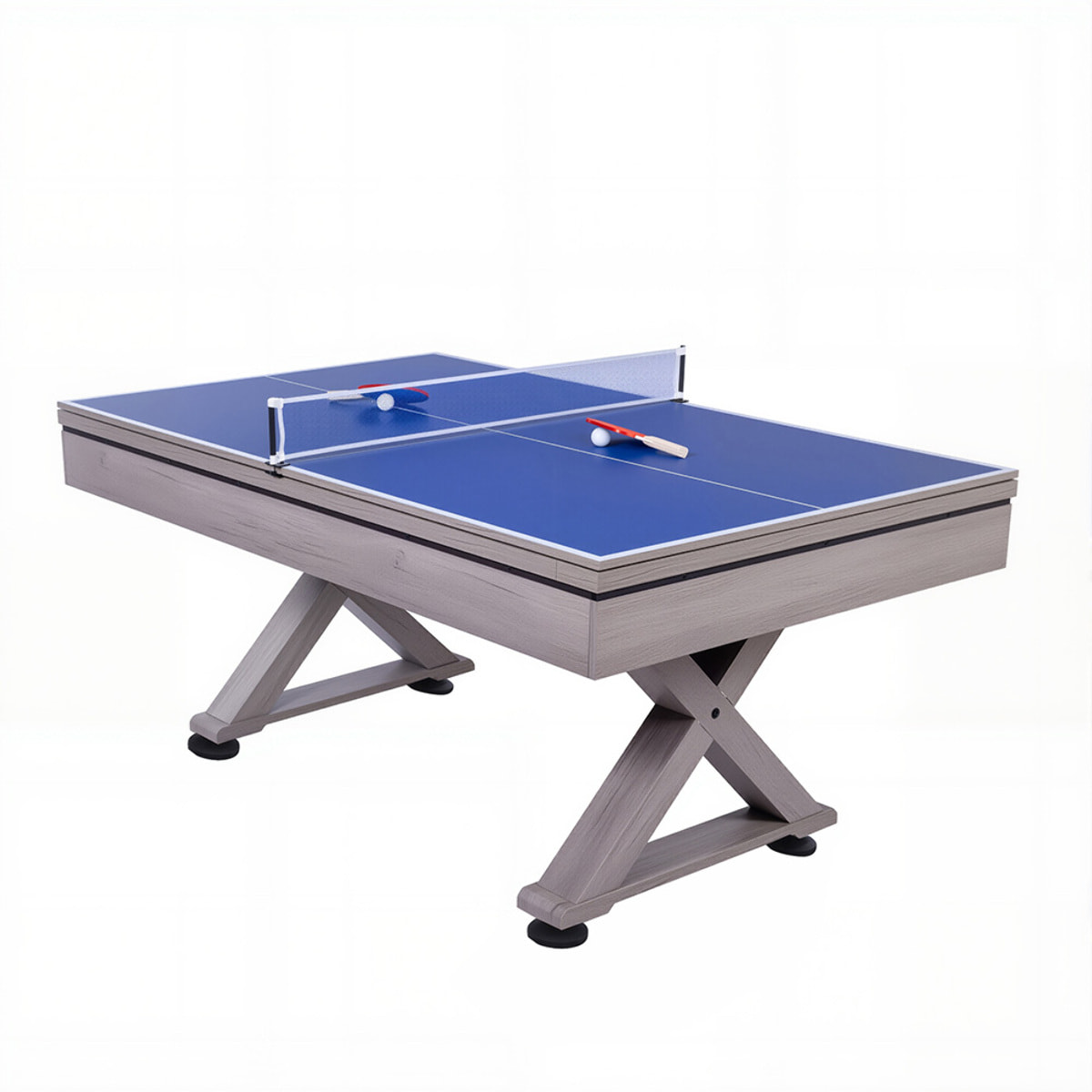 Table multi-jeux ping-pong et billard en bois gris ARIZONA