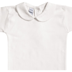 Body bebé manga corta con cuello