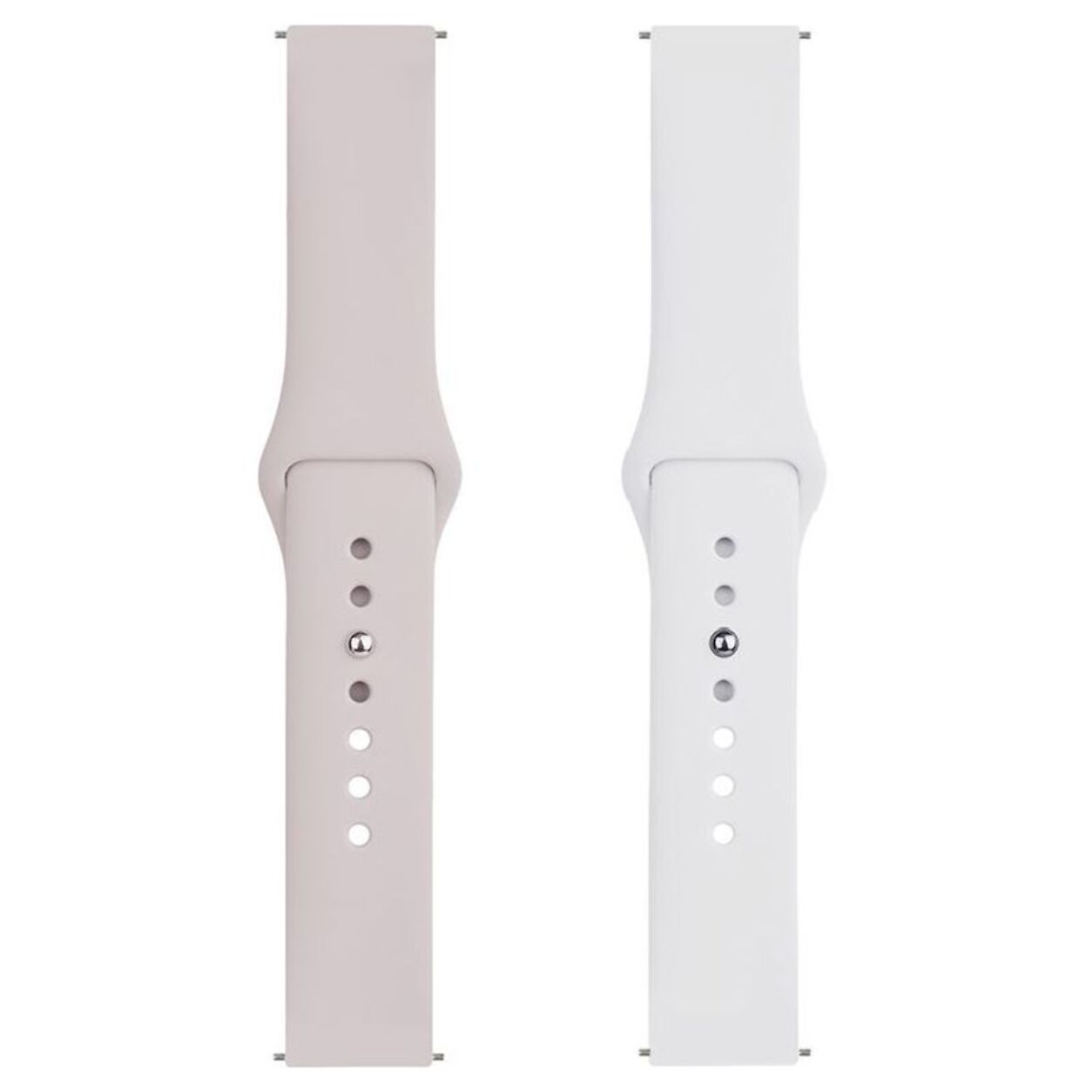 Bracelet IBROZ Samsung/Huawei SoftTouch 22mm blanc+rose