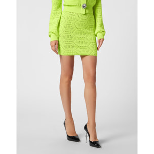 PHILIPP PLEIN Knit Short Skirt MONOGRAM