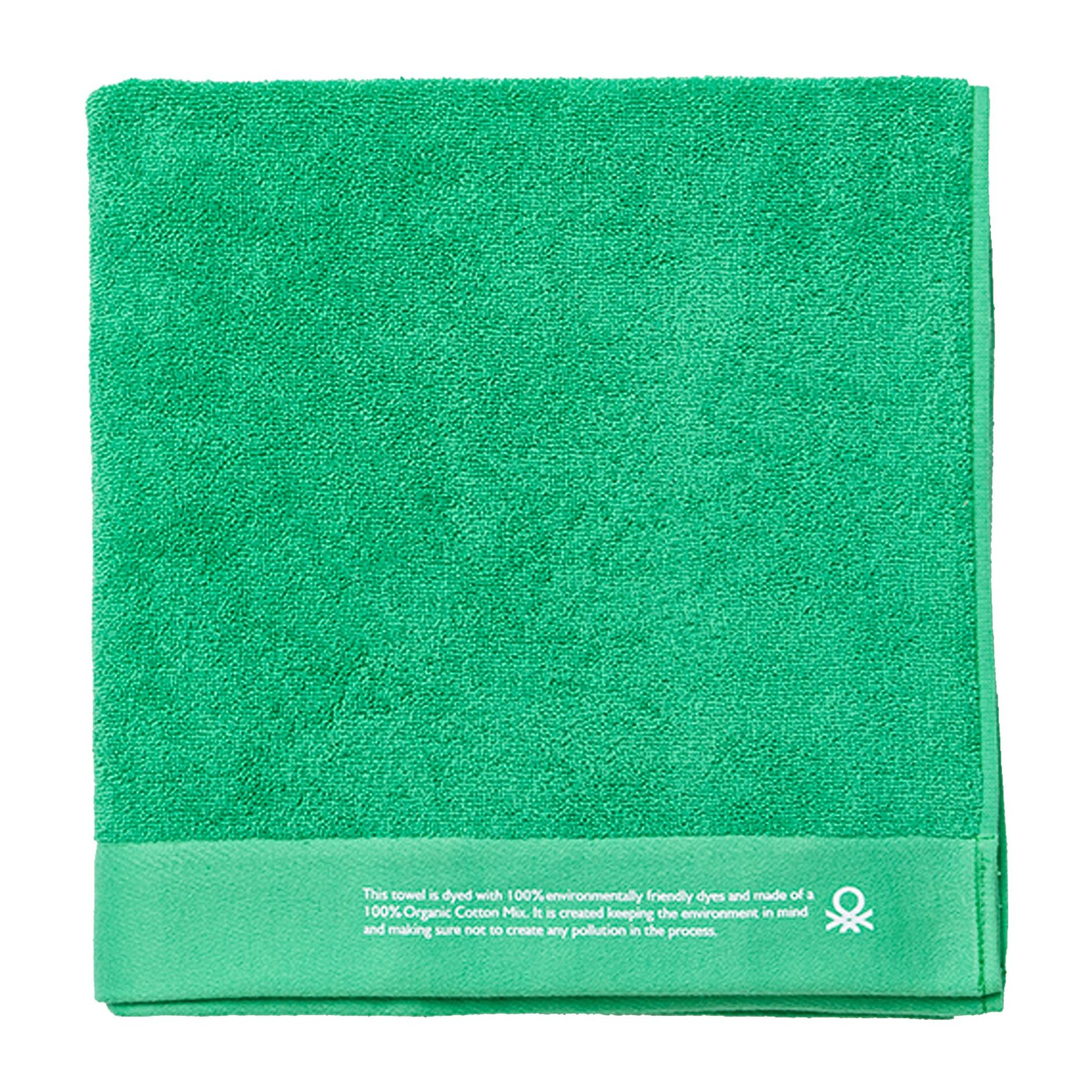 Toalla 70x140 algodón orgánico 450gsm verde benetton