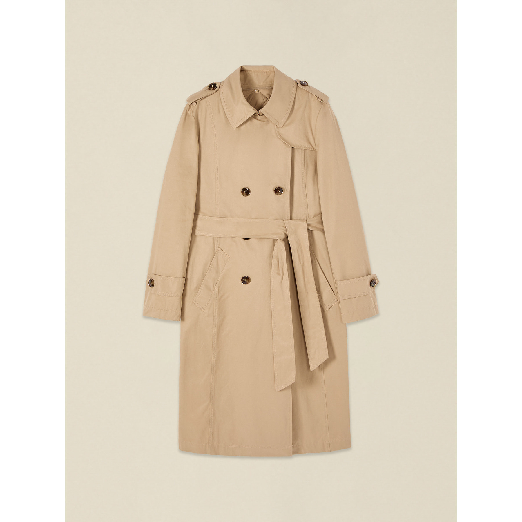 Oltre - Trench doppiopetto misto cotone - Beige