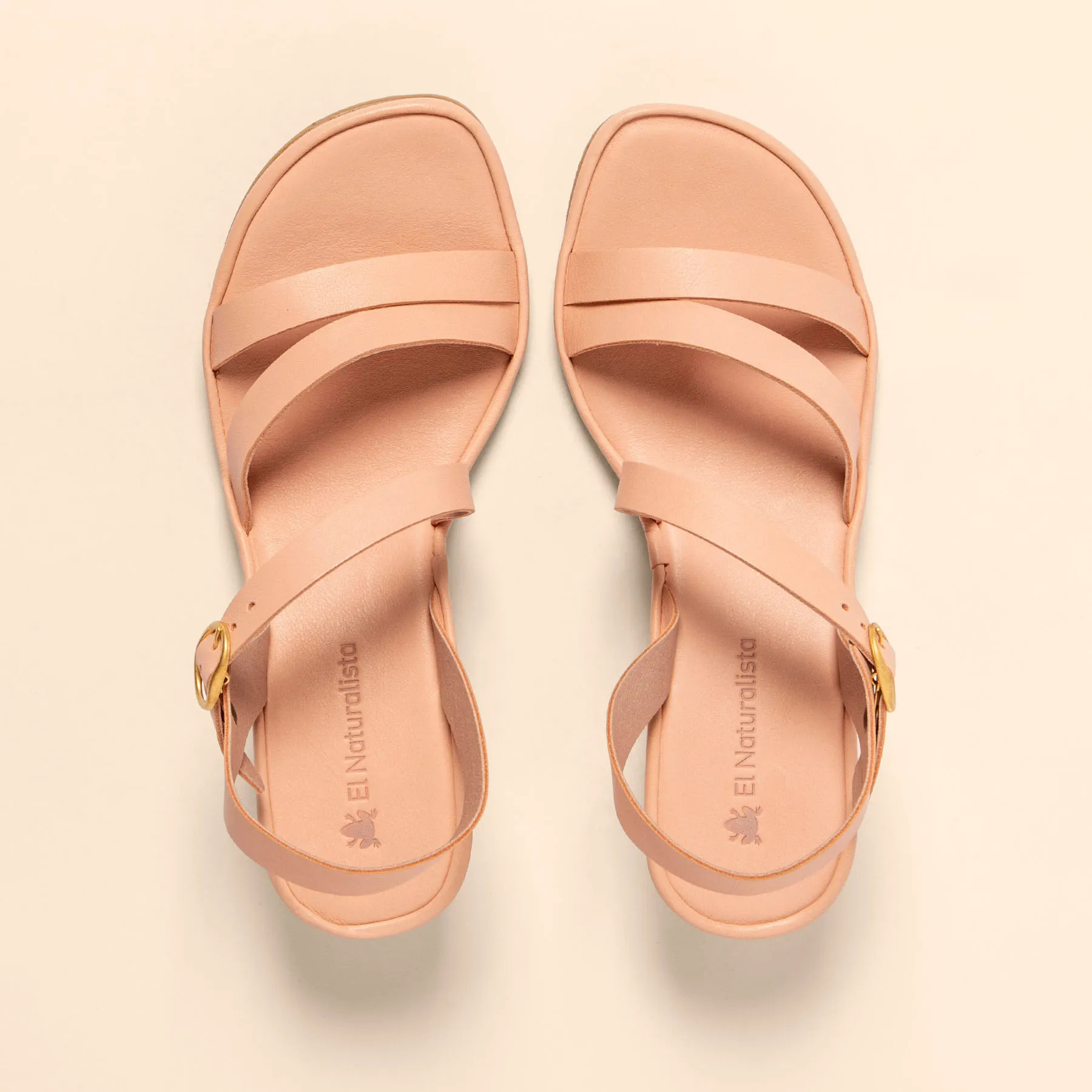 Sandalias con tacón N852 SOFT NAPPA SALMON/ GAIA color Salmon