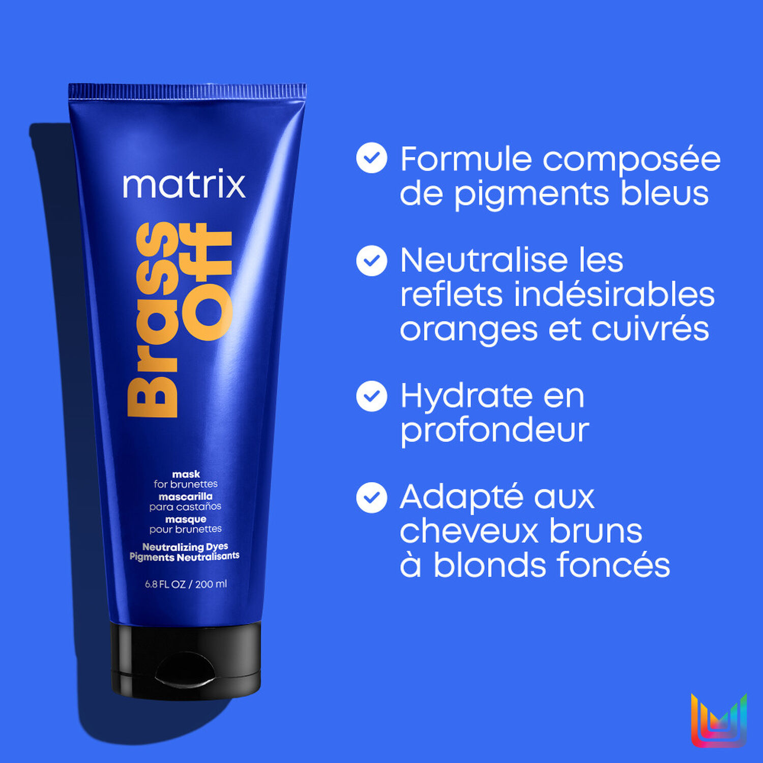 Brass Off - Masque Bleu Neutralisant de Reflets Indésirables Orangés Cuivrés