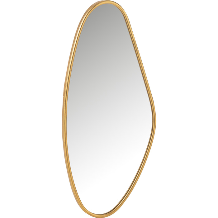 J-Line miroir Abstrait - verre - or - large - 33 x 73 cm