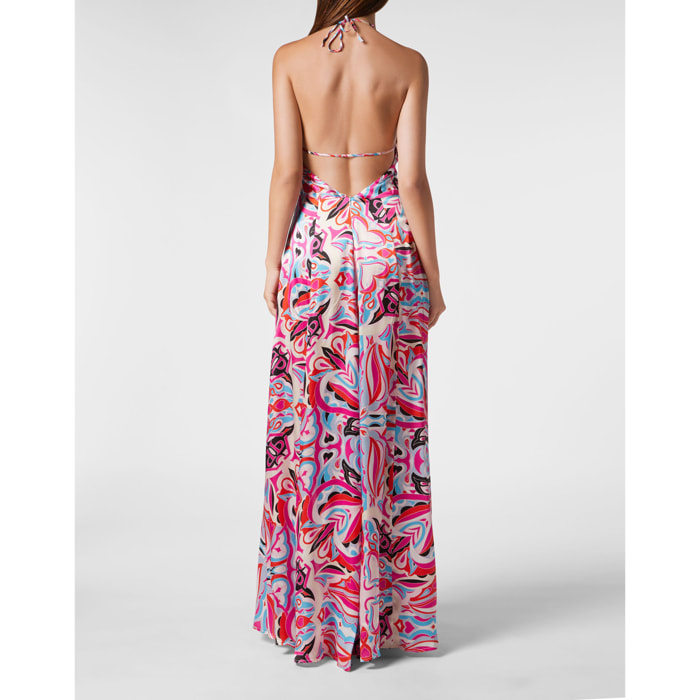 PHILIPP PLEIN Long Dress COLORFUL CIRCUS