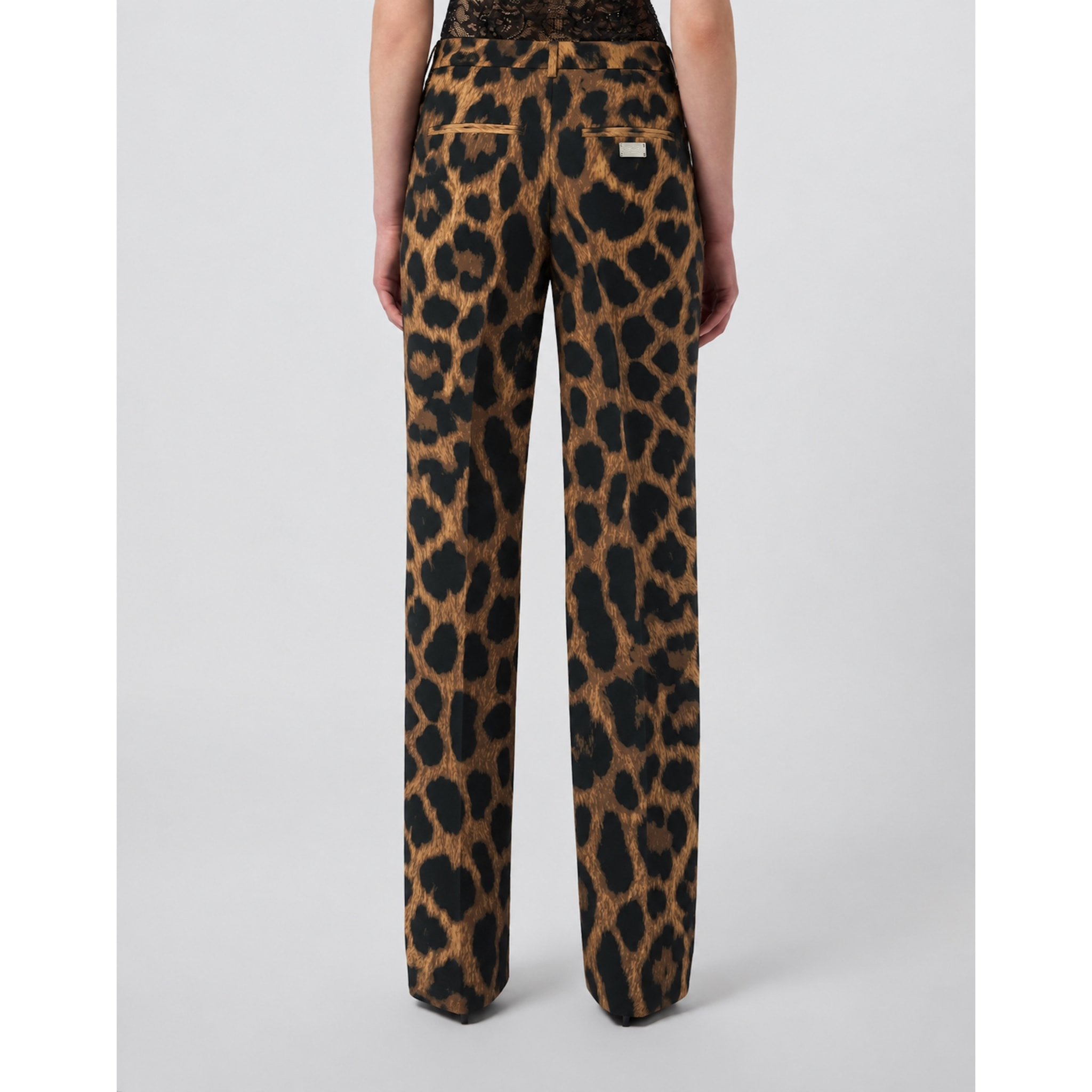 PHILIPP PLEIN Pantalones de corte recto LEOPARD