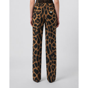 PHILIPP PLEIN Pantalones de corte recto LEOPARD