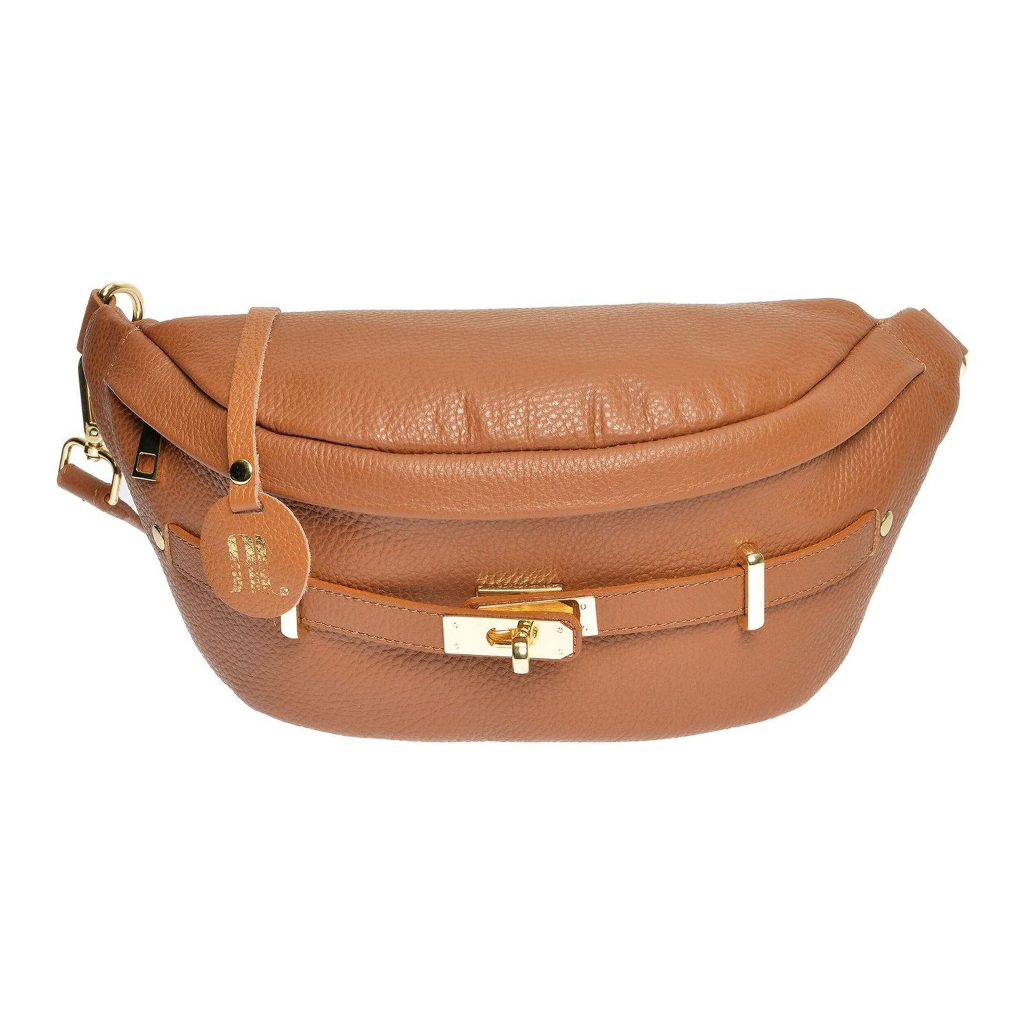 Borsa a spalla Anna Luchini Cammello