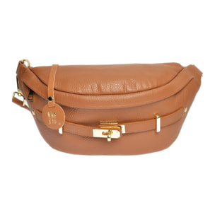 Borsa a spalla Anna Luchini Cammello