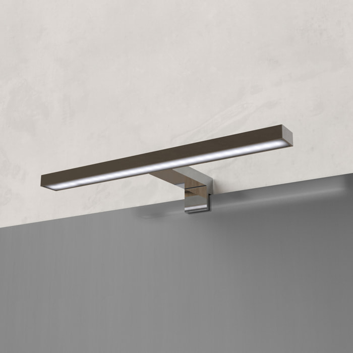 Illumination de salle de bain Applique led Alday, 30cm chromé